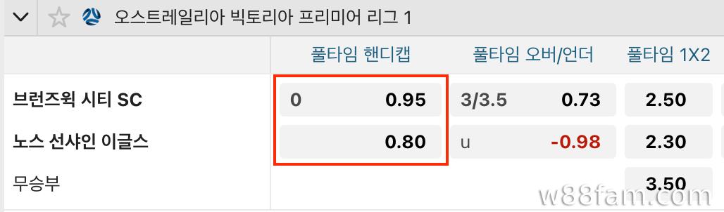 0 핸디캡의 예
